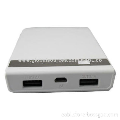 Mobile Power Packs for iPhone/Mobile Phones, 10,000mAh, Dual-output, 5V, Portable, Slim, Colorful